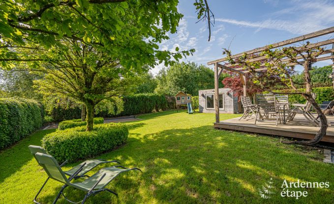 Charming holiday home in Herbeumont for 6 people with private garden, 3 bedrooms and wood pellet stove