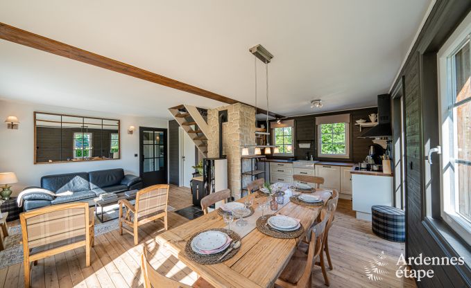 Charming holiday home in Herbeumont for 6 people with private garden, 3 bedrooms and wood pellet stove