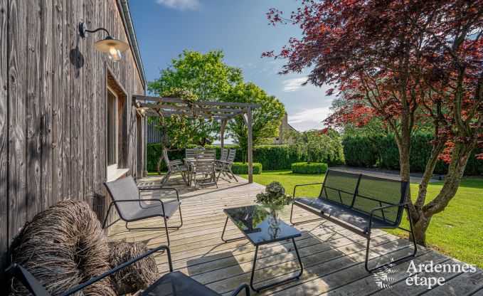 Charming holiday home in Herbeumont for 6 people with private garden, 3 bedrooms and wood pellet stove