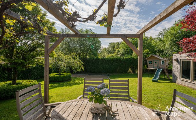 Charming holiday home in Herbeumont for 6 people with private garden, 3 bedrooms and wood pellet stove