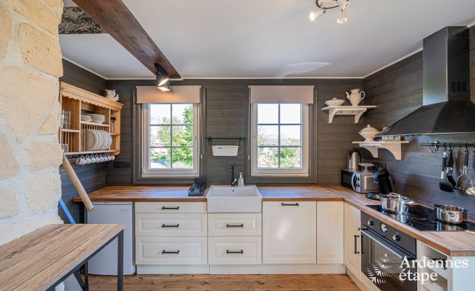 Charming holiday home in Herbeumont for 6 people with private garden, 3 bedrooms and wood pellet stove