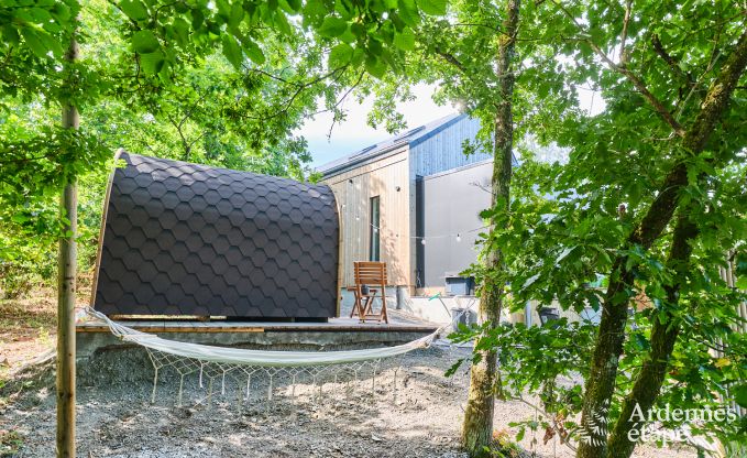 Chalet in Hotton for 6 persons with swim spa, hot tub and outdoor sauna near Durbuy