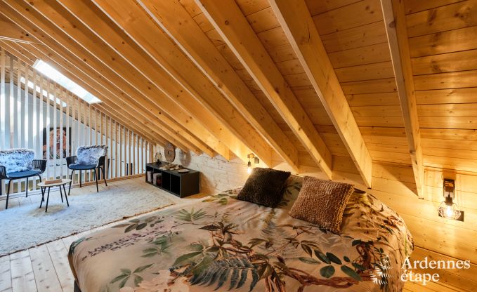 Chalet in Hotton for 6 persons with swim spa, hot tub and outdoor sauna near Durbuy