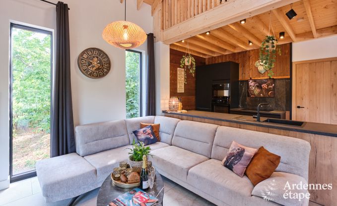 Chalet in Hotton for 6 persons with swim spa, hot tub and outdoor sauna near Durbuy