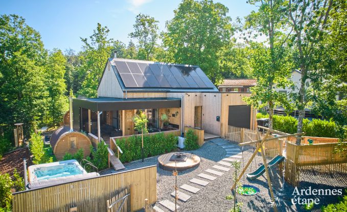 Chalet in Hotton for 6 persons with swim spa, hot tub and outdoor sauna near Durbuy