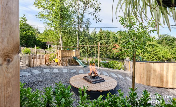 Chalet in Hotton for 6 persons with swim spa, hot tub and outdoor sauna near Durbuy