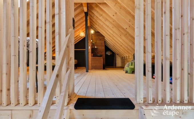 Chalet in Hotton for 6 persons with swim spa, hot tub and outdoor sauna near Durbuy