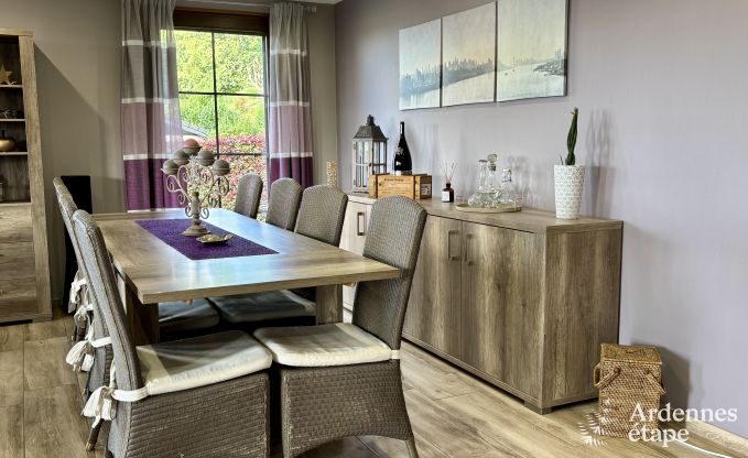 Holiday cottage with sauna, jacuzzi, games and beautiful views over the hills of Malmedy for 6/8 persons in the Ardennes