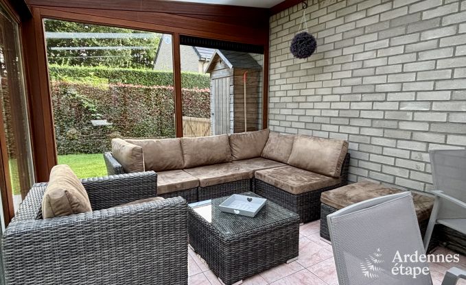 Holiday cottage with sauna, jacuzzi, games and beautiful views over the hills of Malmedy for 6/8 persons in the Ardennes