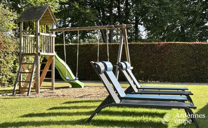 Holiday cottage with sauna, jacuzzi, games and beautiful views over the hills of Malmedy for 6/8 persons in the Ardennes