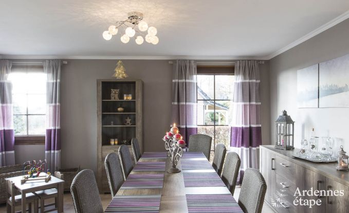 Holiday cottage with sauna, jacuzzi, games and beautiful views over the hills of Malmedy for 6/8 persons in the Ardennes