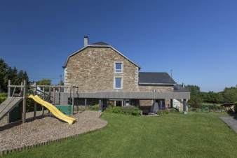 Big holiday group accommodation with sauna and games in Manhay