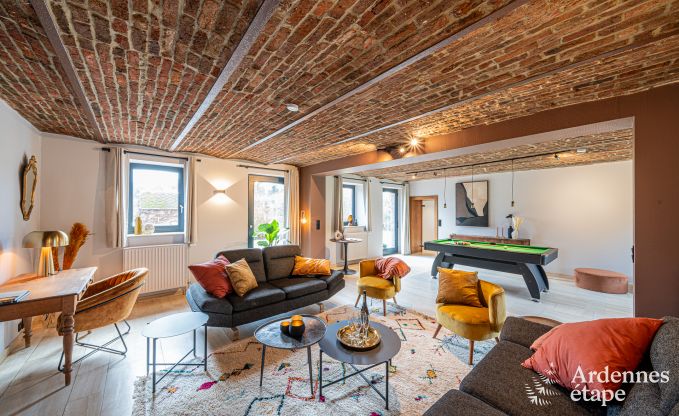 Holiday villa in Ohey: luxury accommodation for 10 people with sauna, jacuzzi and private garden