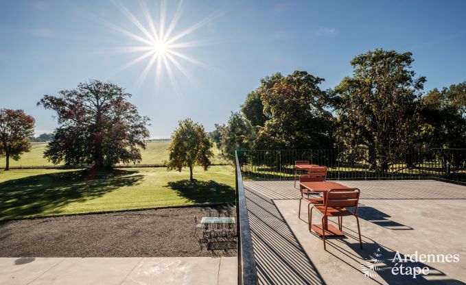 Luxury castle for 30 people in Ouffet with 14 bedrooms, 12 bathrooms, indoor pool, sauna and private garden