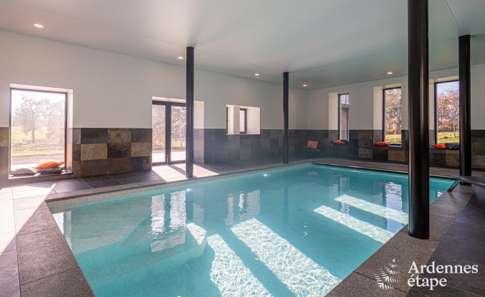 Luxury castle for 30 people in Ouffet with 14 bedrooms, 12 bathrooms, indoor pool, sauna and private garden