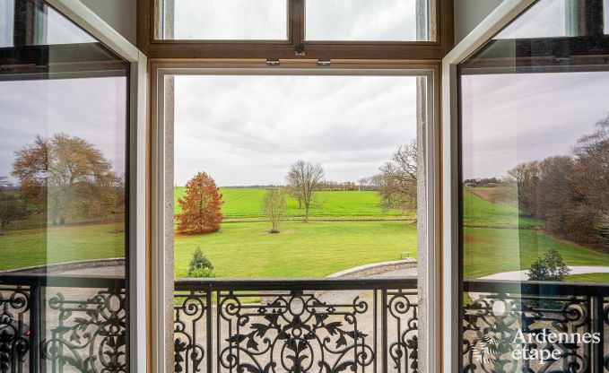 Luxury castle for 30 people in Ouffet with 14 bedrooms, 12 bathrooms, indoor pool, sauna and private garden