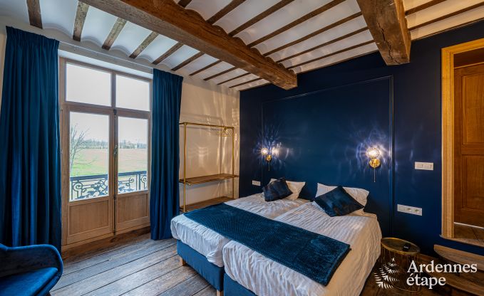 Luxury castle for 30 people in Ouffet with 14 bedrooms, 12 bathrooms, indoor pool, sauna and private garden