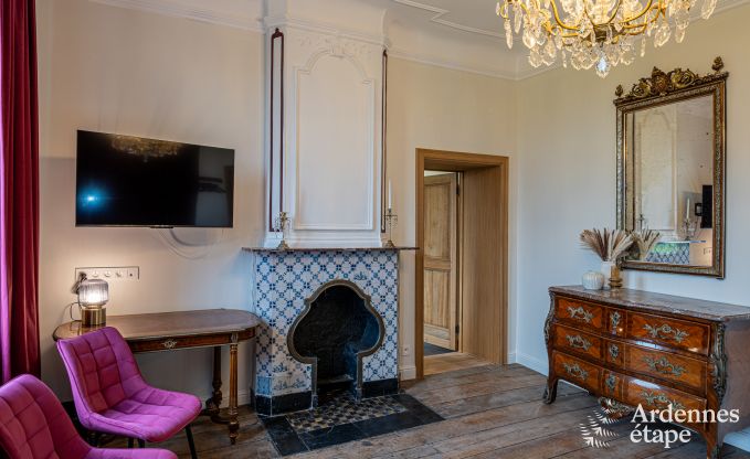 Luxury castle for 30 people in Ouffet with 14 bedrooms, 12 bathrooms, indoor pool, sauna and private garden