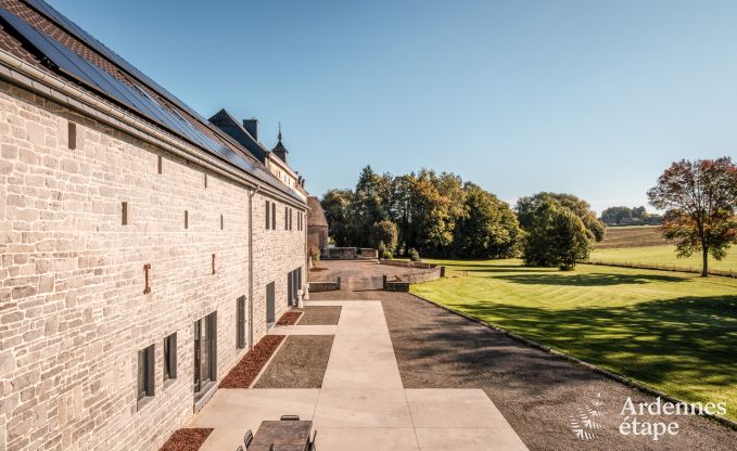 Luxury castle for 30 people in Ouffet with 14 bedrooms, 12 bathrooms, indoor pool, sauna and private garden