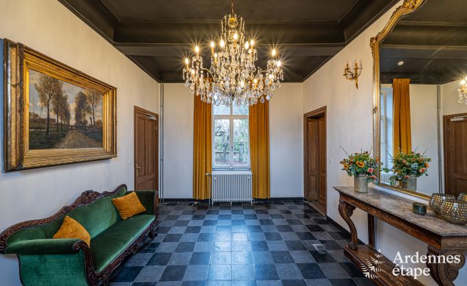 Luxury castle for 30 people in Ouffet with 14 bedrooms, 12 bathrooms, indoor pool, sauna and private garden