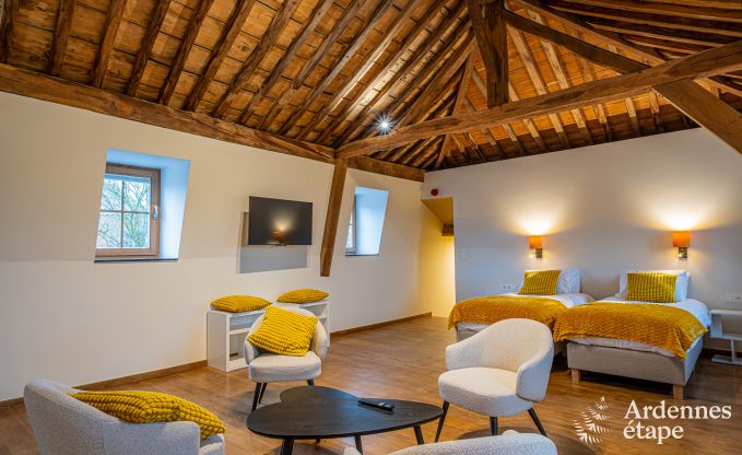 Luxury castle for 30 people in Ouffet with 14 bedrooms, 12 bathrooms, indoor pool, sauna and private garden