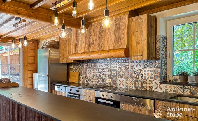 Spacious chalet in Ovifat, Ardennes, 16 people, 8 bedrooms, 3 bathrooms, sauna, billiards, garden with private terrace