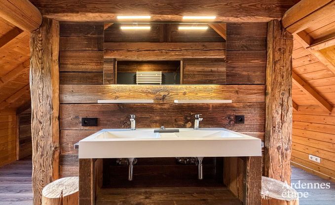 Spacious chalet in Ovifat, Ardennes, 16 people, 8 bedrooms, 3 bathrooms, sauna, billiards, garden with private terrace