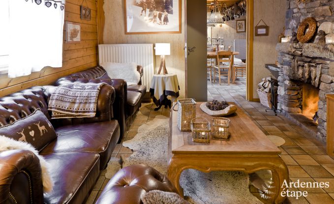 Spacious chalet in Ovifat, Ardennes, 16 people, 8 bedrooms, 3 bathrooms, sauna, billiards, garden with private terrace