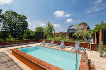 Holiday home in a former station for 18 guests in the Ardennes (Philippeville)