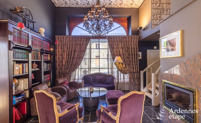 High-end villa in Redu, Ardennes, 9 people, outdoor pool, sauna, steam room, indoor and outdoor jacuzzi, private garden, complete equipment