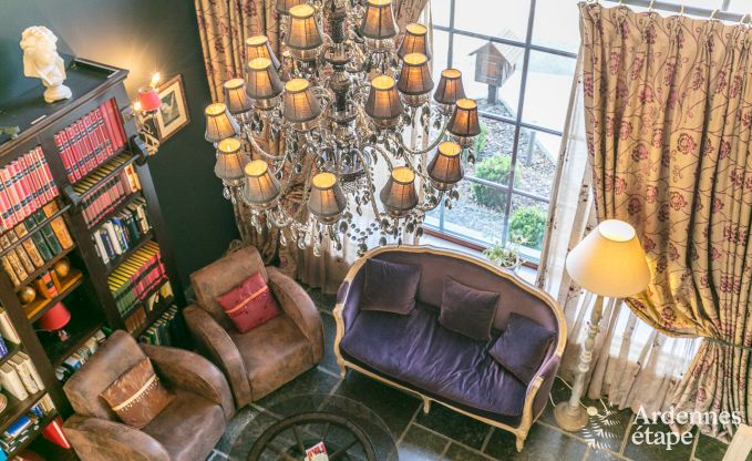 High-end villa in Redu, Ardennes, 9 people, outdoor pool, sauna, steam room, indoor and outdoor jacuzzi, private garden, complete equipment