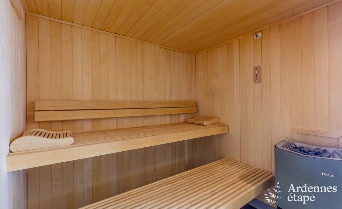 High-end villa in Redu, Ardennes, 9 people, outdoor pool, sauna, steam room, indoor and outdoor jacuzzi, private garden, complete equipment