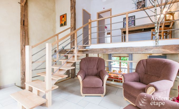 Holiday home in Rendeux, Ardennes, 6 people, 2 bedrooms, private garden, baby equipment, terrace with barbecue