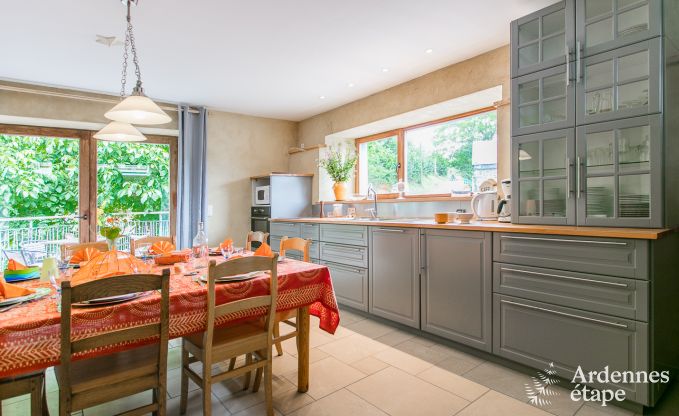 Holiday home in Rendeux, Ardennes, 6 people, 2 bedrooms, private garden, baby equipment, terrace with barbecue