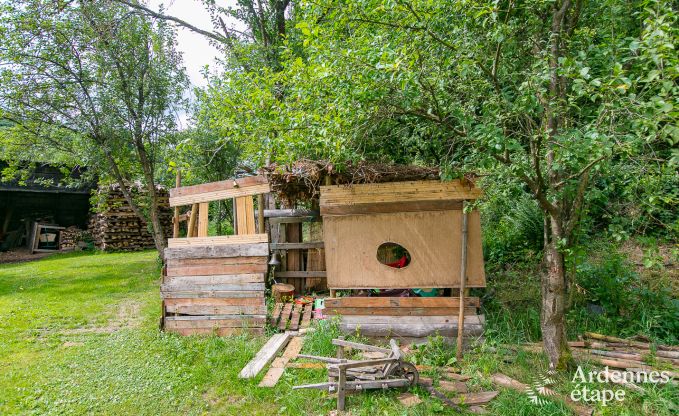 Holiday home in Rendeux, Ardennes, 6 people, 2 bedrooms, private garden, baby equipment, terrace with barbecue