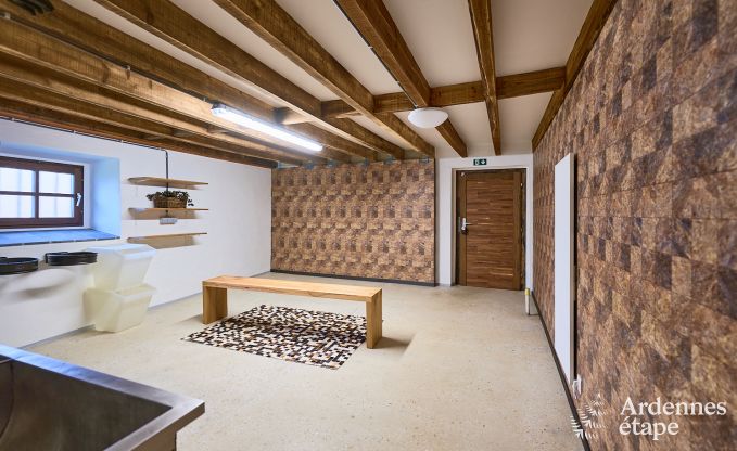 Charming holiday home in Saint-Vith for 6 people with sauna, private garden and open fireplace