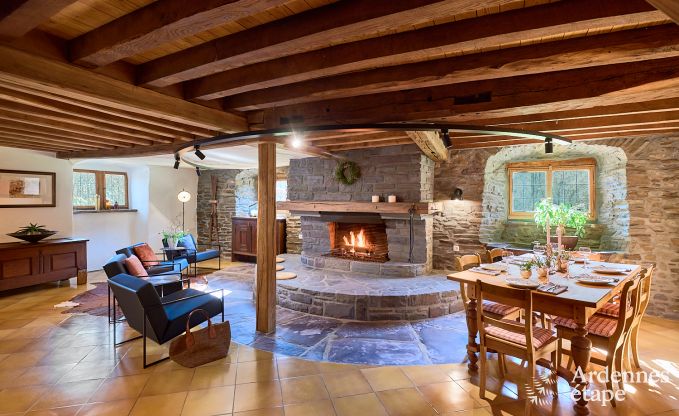 Charming holiday home in Saint-Vith for 6 people with sauna, private garden and open fireplace