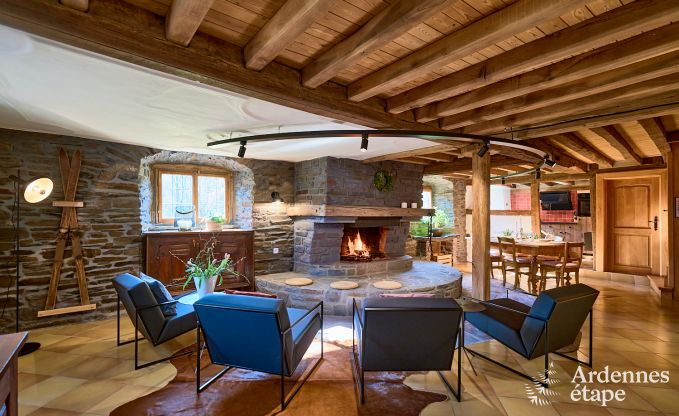 Charming holiday home in Saint-Vith for 6 people with sauna, private garden and open fireplace