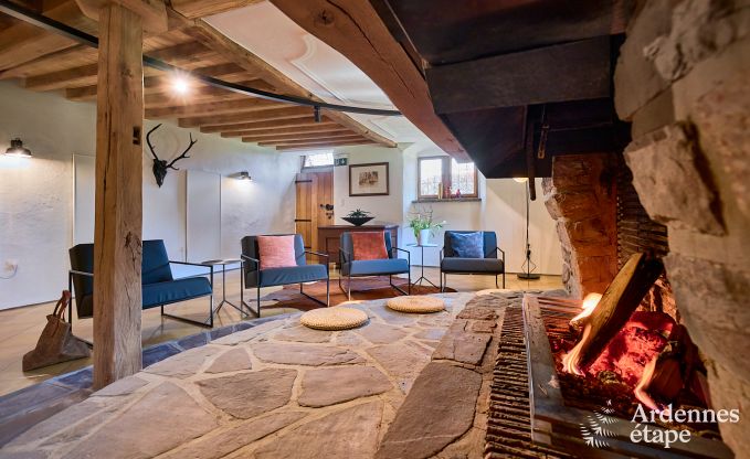 Charming holiday home in Saint-Vith for 6 people with sauna, private garden and open fireplace