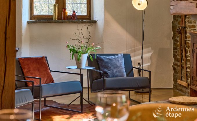 Charming holiday home in Saint-Vith for 6 people with sauna, private garden and open fireplace