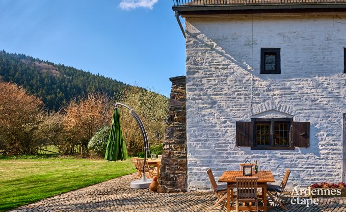 Charming holiday home in Saint-Vith for 6 people with sauna, private garden and open fireplace