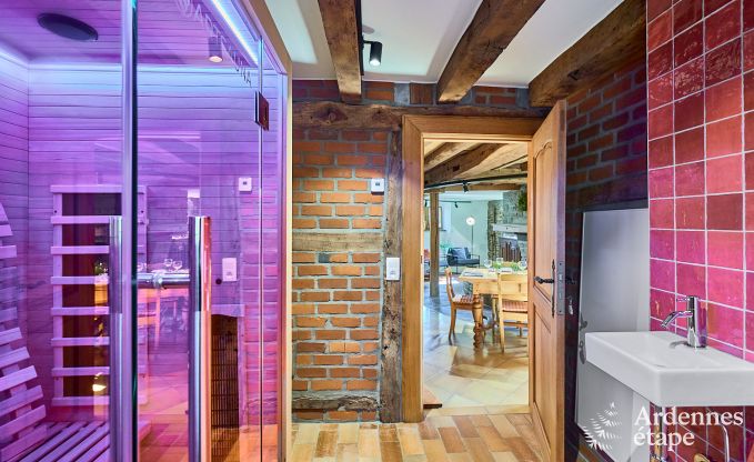 Charming holiday home in Saint-Vith for 6 people with sauna, private garden and open fireplace