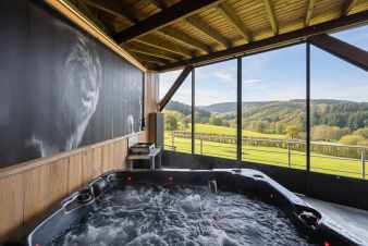 Holiday home in Stavelot with jacuzzi and views for 4 guests in the Ardennes