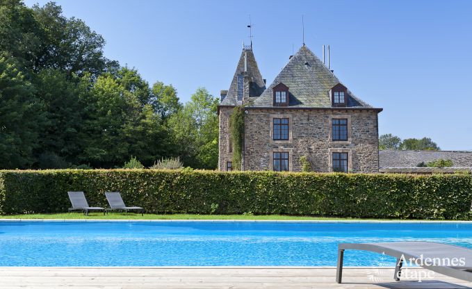 Holiday château with pool in the garden for 15 persons in Trois-Ponts