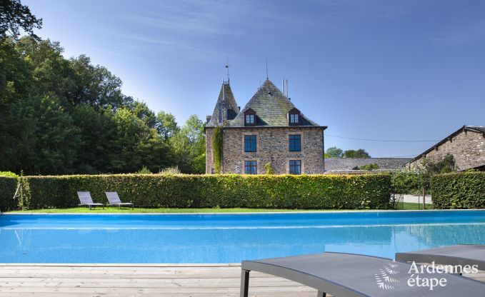 Holiday château with pool in the garden for 15 persons in Trois-Ponts