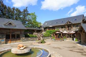 Authentic holiday home with view on a lake for 28 persons in Vielsalm