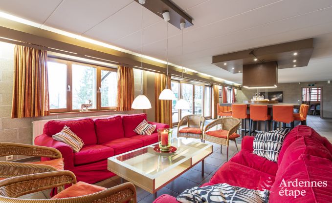 Spacious holiday home in Vielsalm for 22 people with 10 bedrooms, playroom, sauna and large garden