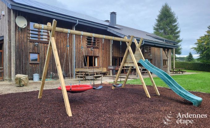 Spacious holiday home in Vielsalm for 22 people with 10 bedrooms, playroom, sauna and large garden