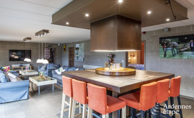 Spacious holiday home in Vielsalm for 22 people with 10 bedrooms, playroom, sauna and large garden