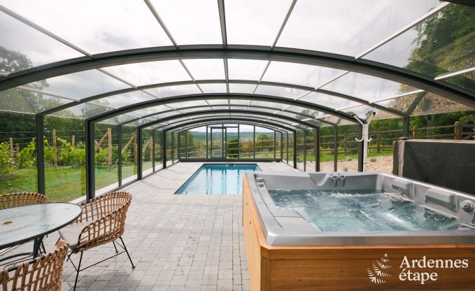 Unforgettable stay in Villers-en-Fagne: Holiday home with sauna, jacuzzi and breathtaking view in the Ardennes.